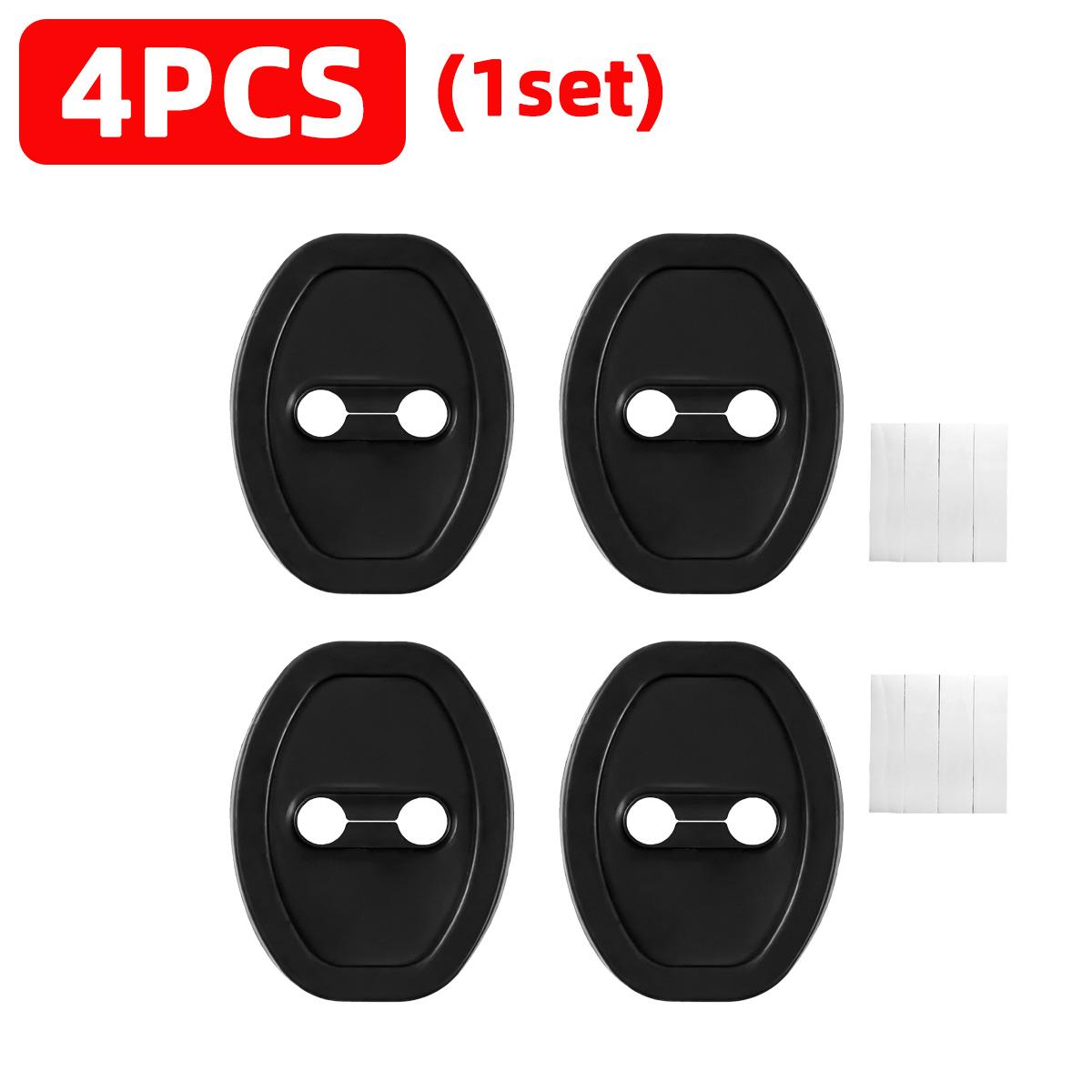 PINMOAP Car Door Lock Buckle Protective Cover Anti-Collision Door Lock Buckle Silicone Protective Cover Shock-Absorbing Pad 4PCS(1set)
