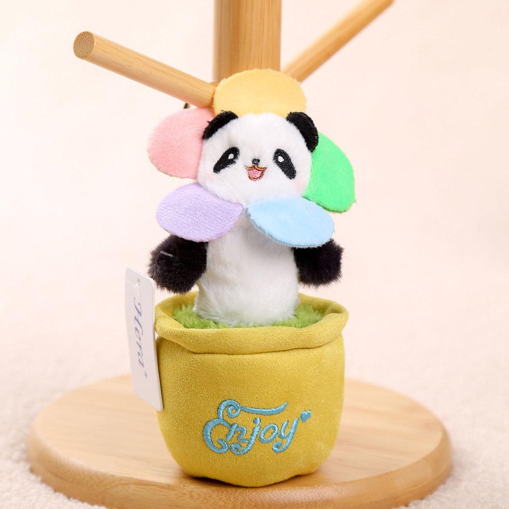 Panda Cake Plush Doll With Pp Cotton Filling For Birthday Gift And Collection