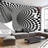 VIKAMA Optical Illusion Checkered Tapestry Black and White Geometric 3D Art Living Room Sofa Accent Wall Bedroom Decor