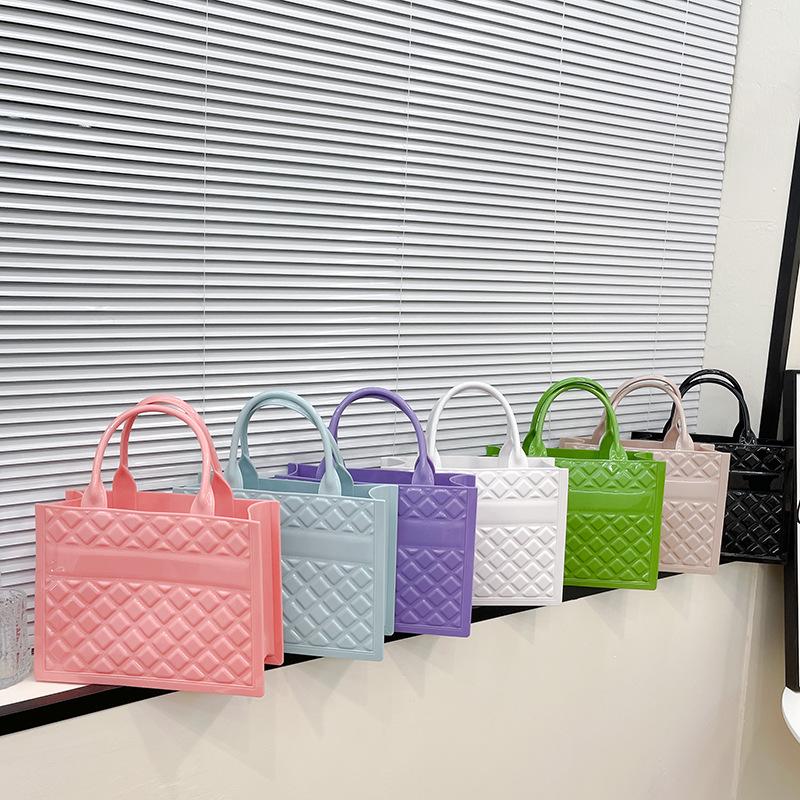 Summer Tide Large Capacity Pvc Jelly Bag High Fashion Handbag Tote Women'S Bag