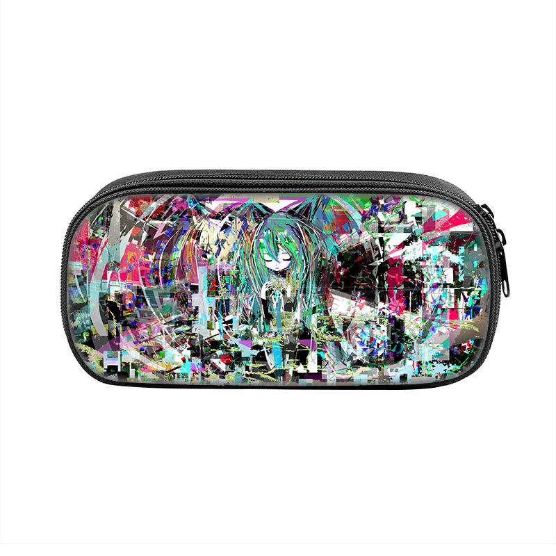 Hatsune Miku Pencil Case Miku Anime Surrounding Male And Female Students Large Capacity Stationery Case Pencil Case Bag