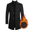 Cappotto Caldo da Uomo Autunno Inverno Business Casual Monocolore Taglie Forti