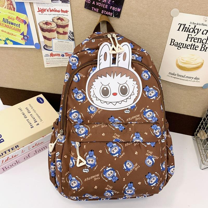 Elementary School Bag Fashion Cartoon Printed Backpack Bag Light Weight To Go Out To Play Large Capacity Backpack Fashion