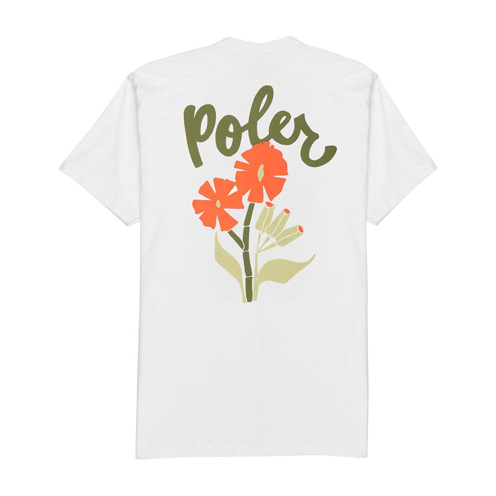 POLERSTUFF Poppy Tee White Short Sleeve T-Shirt
