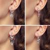 New 925 Silver Earrings Simple Bow Strawberry Butterfly Hoop Stud Earrings for Wedding Party Women Jewelry Girls