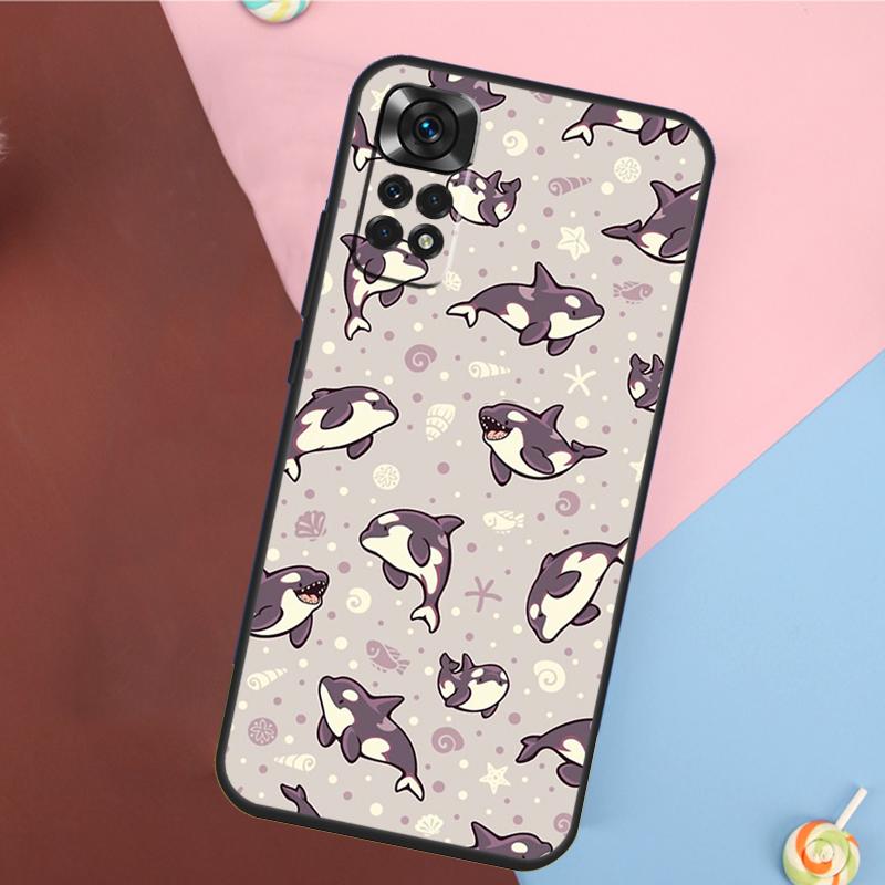 Orcas Whale Cover For Xiaomi Redmi Note 13 14 Pro 12 11 9 10 9S 10S 11S 12S Redmi 14C 10C 12C 13C Case