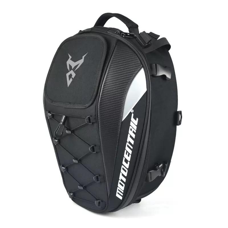 MOTOCENTRIC Motorcycle Back Seat Bags Waterproof Tail Bag Rear Seat Bag Multifunctional Motorbike Helmet Bag Moto Rider Backpack