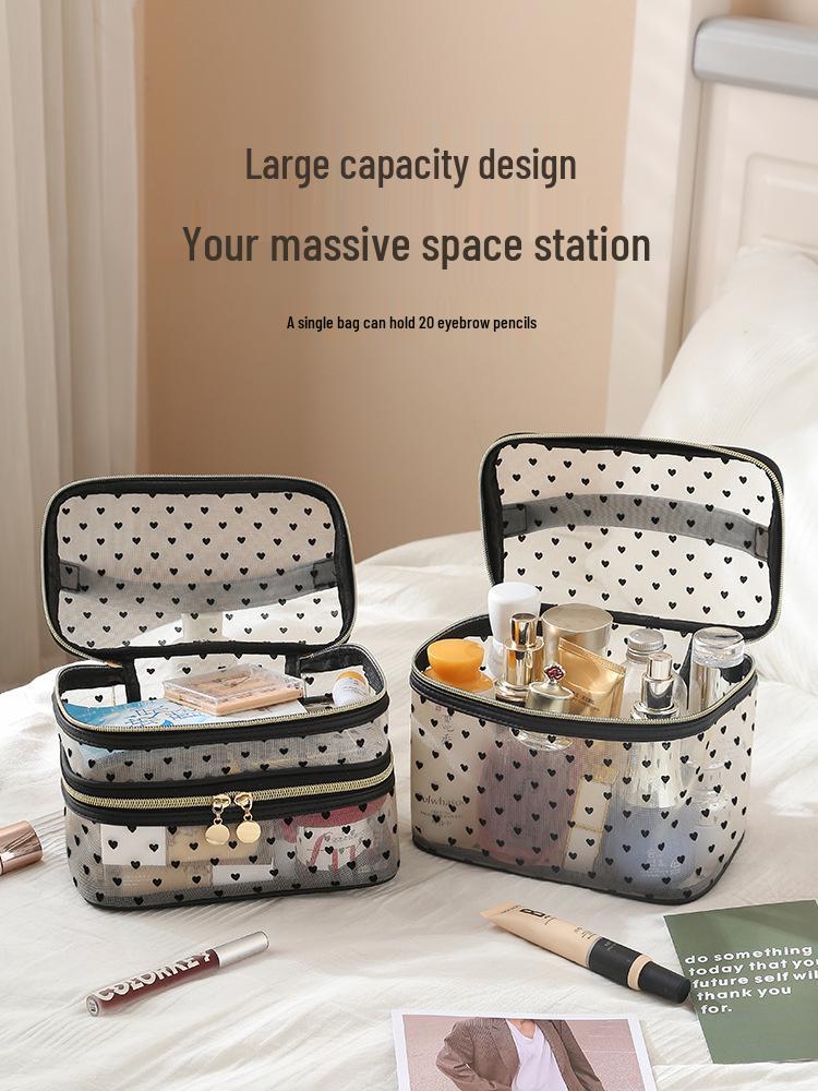 Tragbare Atmungsaktive Netz-Make-up-Tasche - Outdoor-Reise-Kosmetikaufbewahrung
