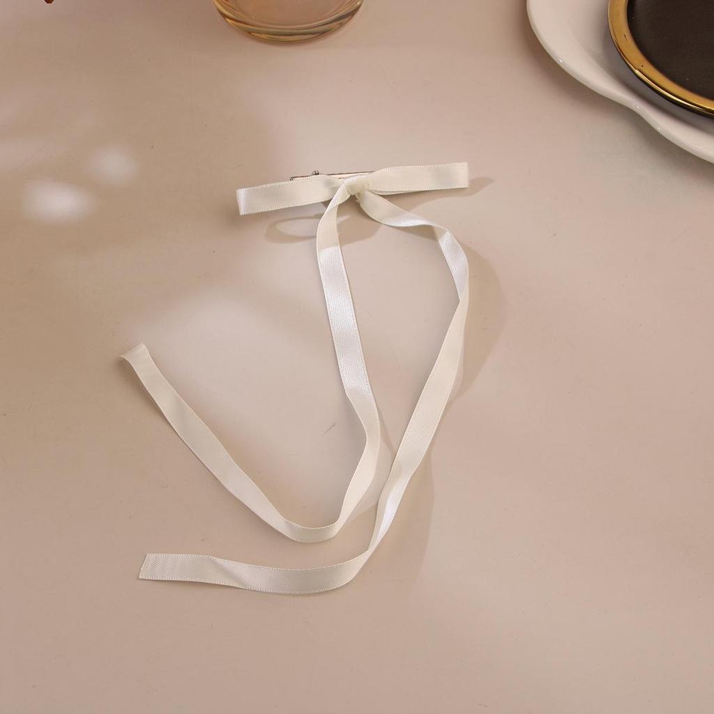 Ballet Style 4cm Bow Duckbill Hair Clip - Sweet Ribbon Hair Accessory