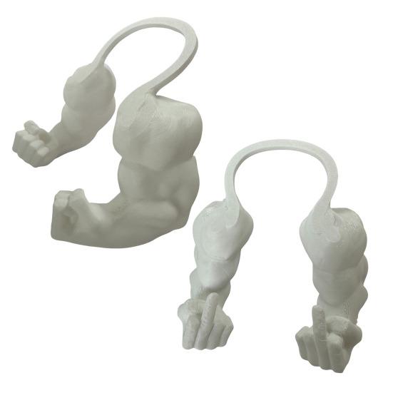 2Pcs Cat Muscle Arm 3D Printed Funny Cat Neck Arm with Muscle Superhero Cosplay Costume Funny Pet Photography Props Birthday Party Supplies