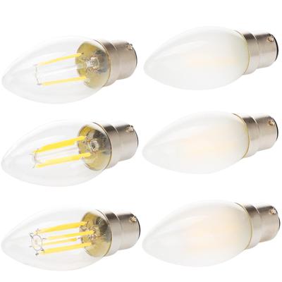 6 stücke B22 AC 220V Edison LED Kerze Kronleuchter Filament Glühbirne 2W 4W 6W Lampe