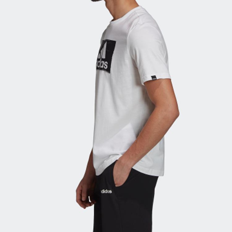 Adidas Brushstroke Running Fitness Training Tee Men Tops White GD5894