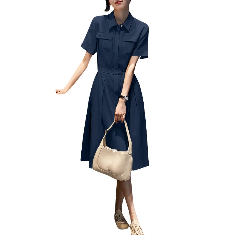 Satın alın ZANZEA Women Casual Short Sleeve Turn Down Collar Summer ...