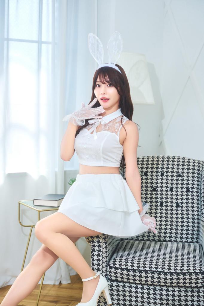 GLOWHOLIC Cosplay Halloween Weiß Separat Bunny Weiß [Klarer Stein] Damen