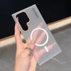 For Magsafe Wireless Charge Case For Samsung Galaxy S25 S24 S23 S22 S21 Plus FE Note 20 Ultra Translucent Shockproof Matte Cover