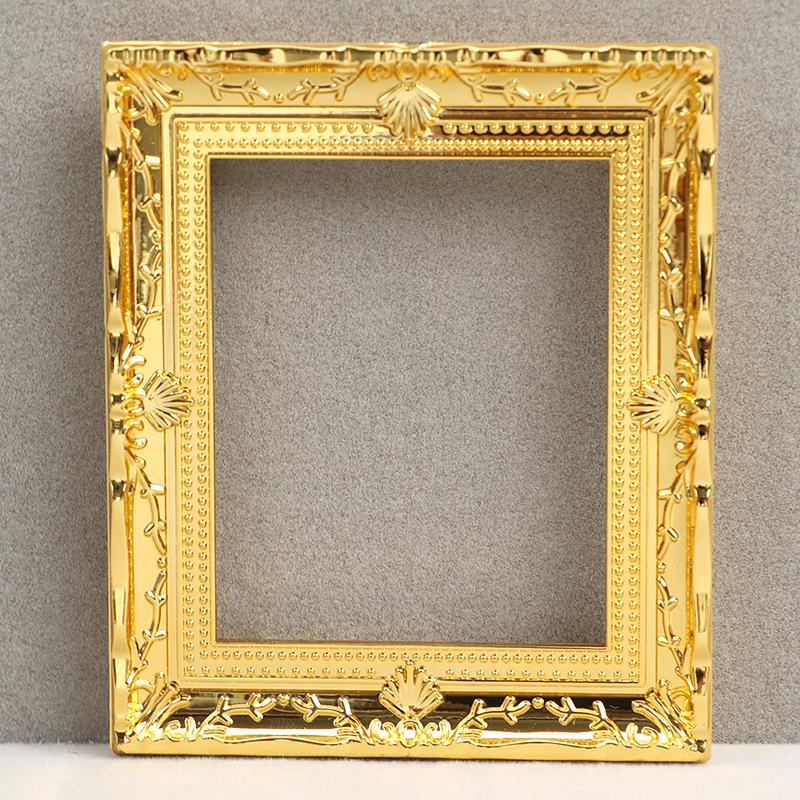 1:12 Dollhouse Mini Furniture Accessory - Golden and Empty Picture Frames