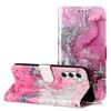 For Samsung Galaxy S24 Case Marble Pattern Leather Phone Wallet Stand Cover