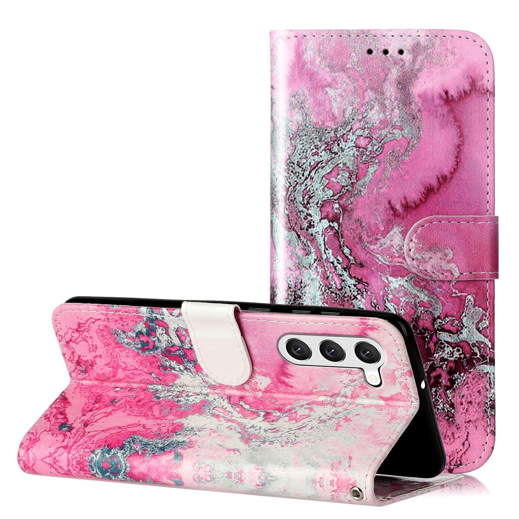 For Samsung Galaxy S24 Case Marble Pattern Leather Phone Wallet Stand Cover
