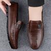 Fashion Handmade Male Loafers High Quality Men's Slip On Business Shoes Mens Slip On Wedding Footwear Genuine Leather Men Casual Shoes