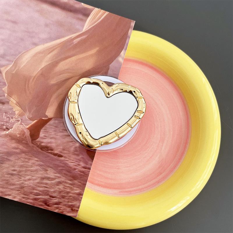 Electroplated Metal Pattern Mirror, Mobile Phone Airbag Bracket, Magnetic Suction Removable Love Bow, Desktop Watching Drama Chasing Drama