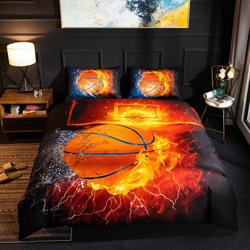 Basketball 3d Football Bedding Set Soccer Duvet Cover Pillowcase Comforter Cover
