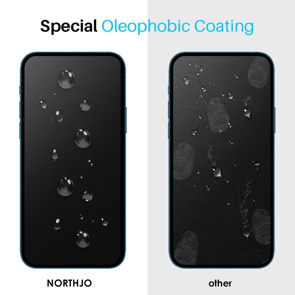 NORTHJO 2Pcs A+ For iPhone 14 Screen Protector with Installation Frame 2.5D High Aluminum-Silicon Glass