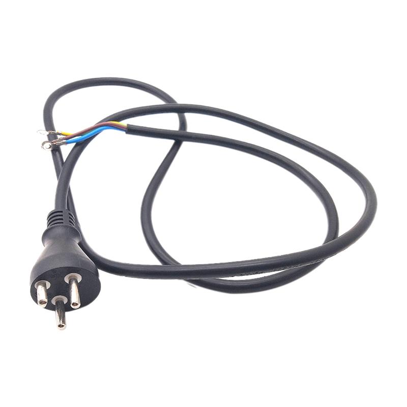 

Three Core Copper Plug Power Cord AC Power Cord Power Cable Plug EU Plug (1 Pcs,Black)