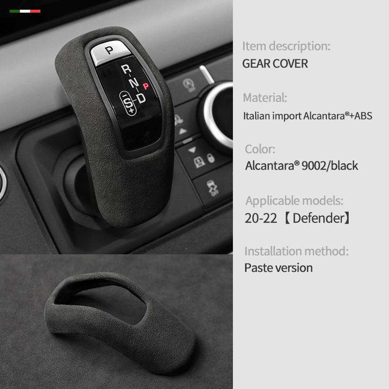 For Land Rover Defender Gear Head ShiftKnob Cover Gear Shift Handbrake Grip Case Shell Car