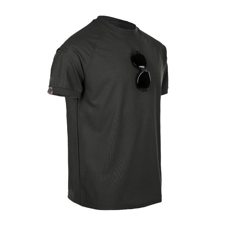 Men's Quick-Drying Tactical T-Shirt: Round Neck, Short Sleeve, Plus Size, Perfect for Military Fans, Outdoor Activities & Security Training.