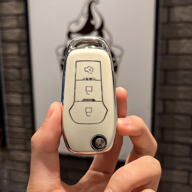Puzdro na kľúče do auta Silver Edge TPU pre Ford F-150 F-250 F-350 Explorer Ranger KA Fiesta Mondeo Kryt Bezkľúčové diaľkové puzdro na puzdro