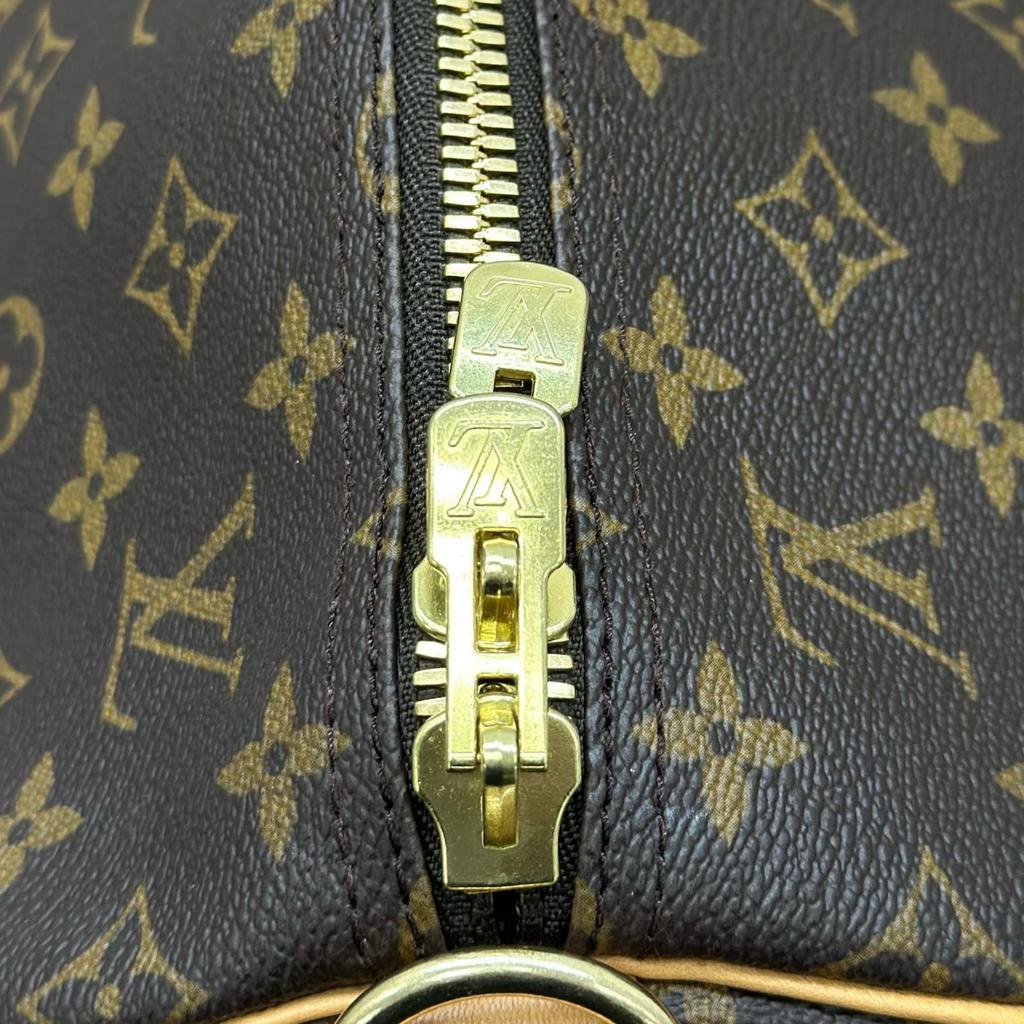 LOUIS VUITTON Monogram Keepal Band Lierre 55 Boston bag Brown Women used