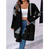 QICED Women's Vintage Casual Long Sleeve POLO Neck Jackets & Coats