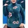 Women's Fall and Winter Models Padded and Thickened Half Turtleneck Sweater Middle-aged and Elderly Plus Size Loose Comfortable Sweater