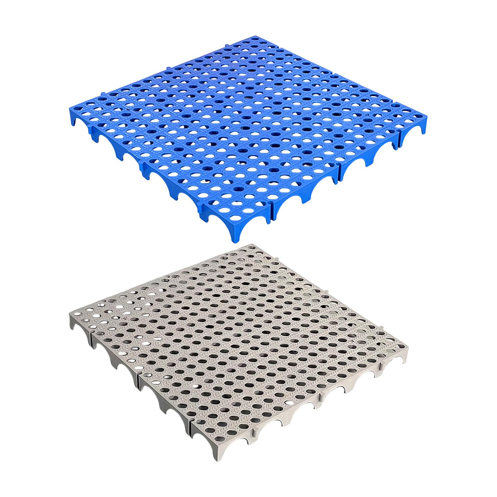 Ventilated Plastic Pallet Nestable Storage Grid Waterproof Floor Pad for Basement Supermarket Logistics Gray