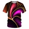 Summer Fashion Colour Light Spectrum Men T-shirt New Casual Printing Fun Tees Trend Personality Leisure O-neck Short Sleeve Tops