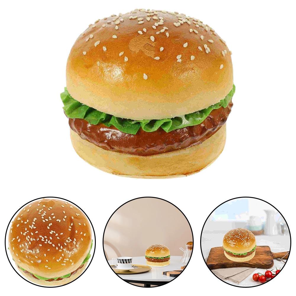 Artificial Burger Fake Bun Model Pu Realistic Burger Statue Artificial Sandwich