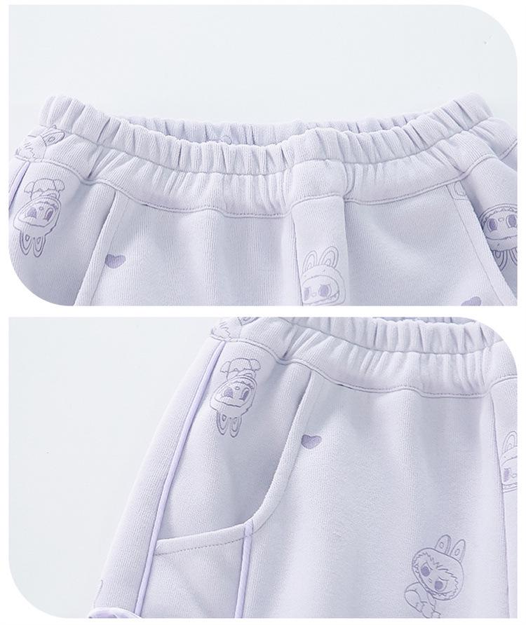 2025 Girls' Autumn Heart Bow Pullover & Zipper Jacket Pants Set