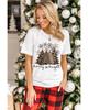 Azura Exchange Leopard Christmas Tree Graphic Print T-Shirt