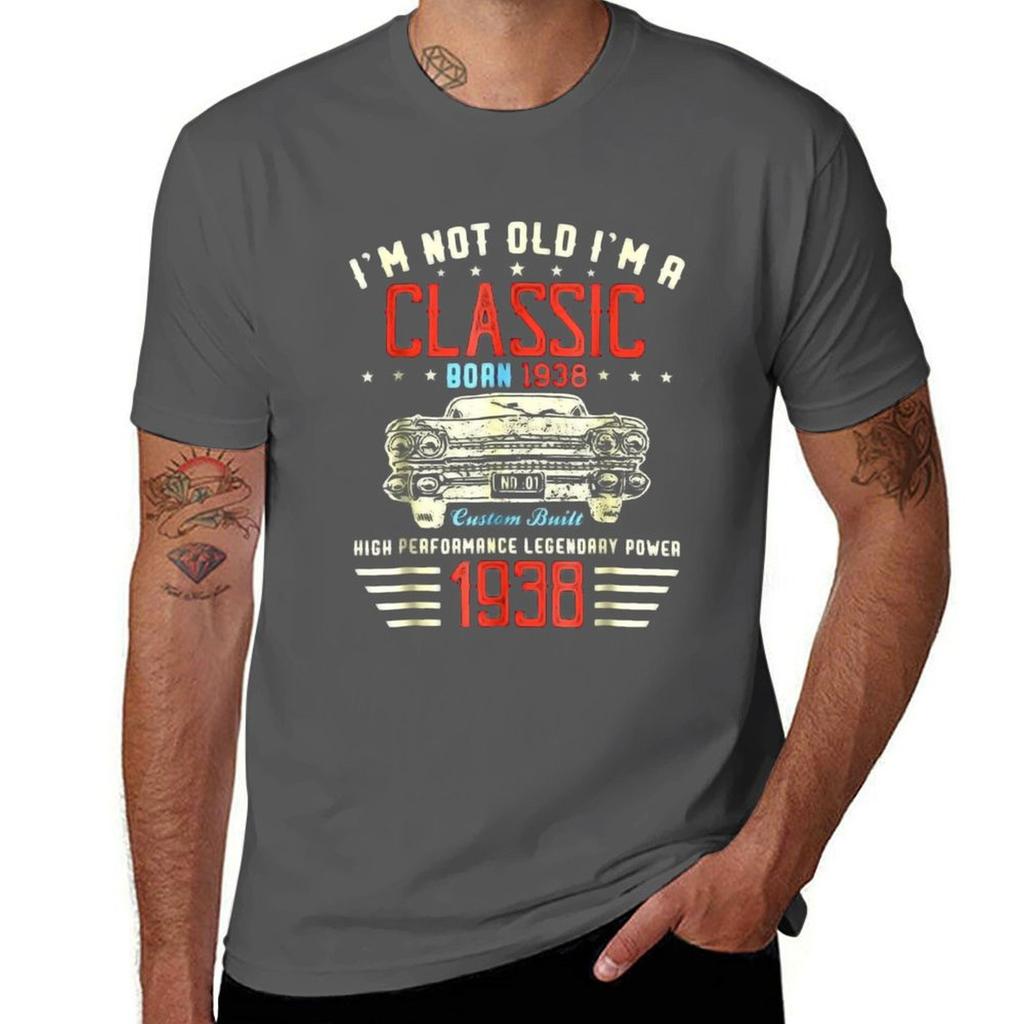 1938 Classic Car 80 Th Birthday Gifts - I'm Not Old I'm a Classic 1938 80th Funny Birthday T Shirt T-Shirt