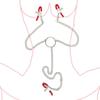 Adjustable Y-shaped Nipple Clitoris Nipple Clamp with Stainless Steel Metal Chain BDSM Flirting Breast-fed Sex Toy Stainless