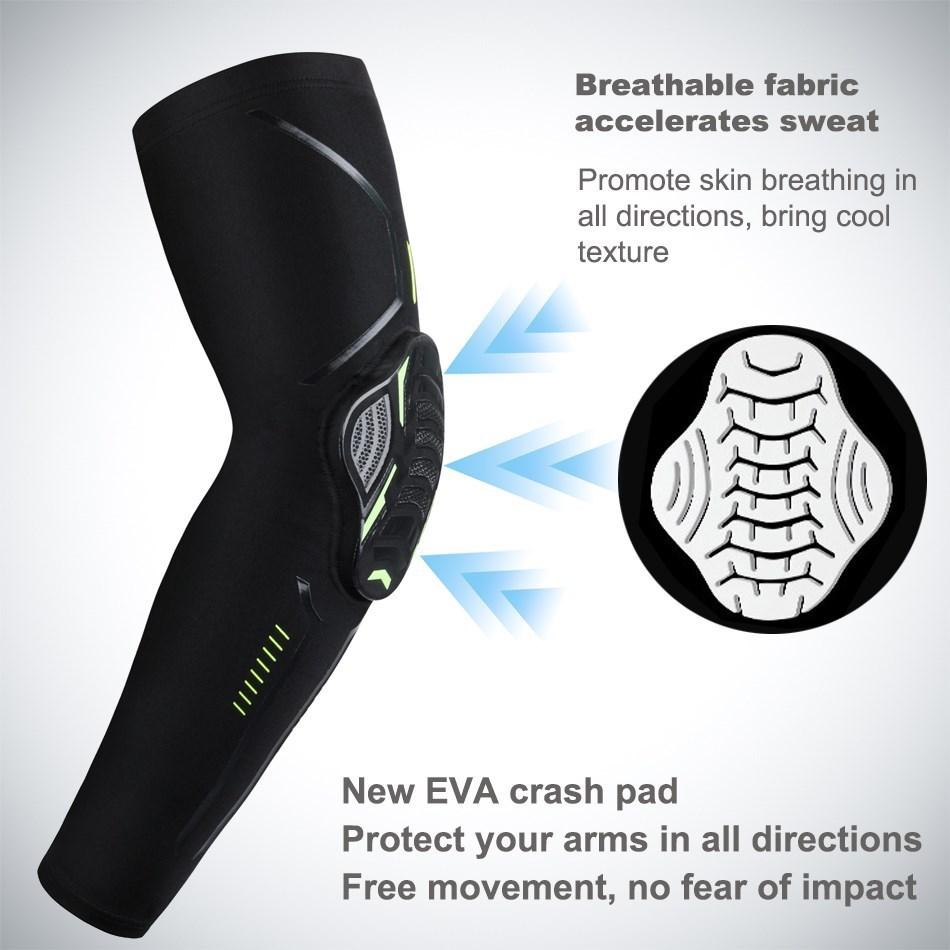 2PCS Basketball Elbow Pads Compression Volleyball Sleeves Protector Fitness Gear Fitness Activities Training Support Brac Practical Use