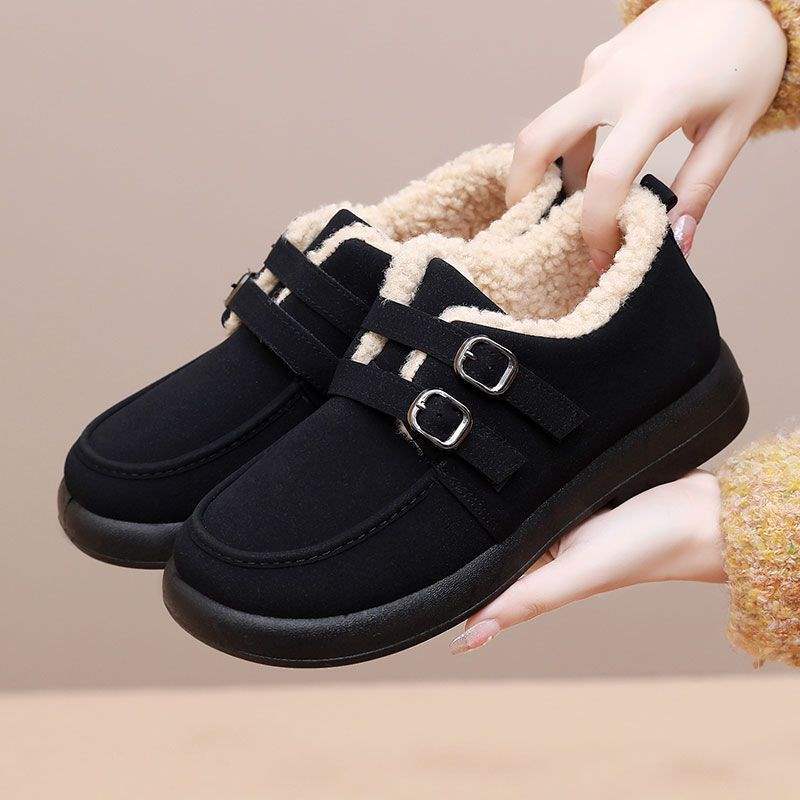 Cotton shoes women's Korean version Doudou shoes short snow boots four seasons warm Mao Mao shoes soft sole non-slip