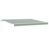 Retractable Awning Green and White 400 X 300 Cm