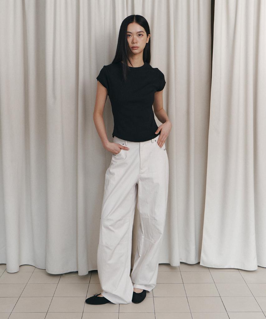 Kyuliti C 90S Line Basic T-Shirt_Black