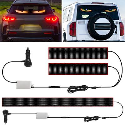 LED panelové světlo Devil's Eyes s dálkovým ovládáním, rolovacím animačním displejem, 12V 24V LED světlo na obrazovku pro čelní sklo auta, nákladního auta