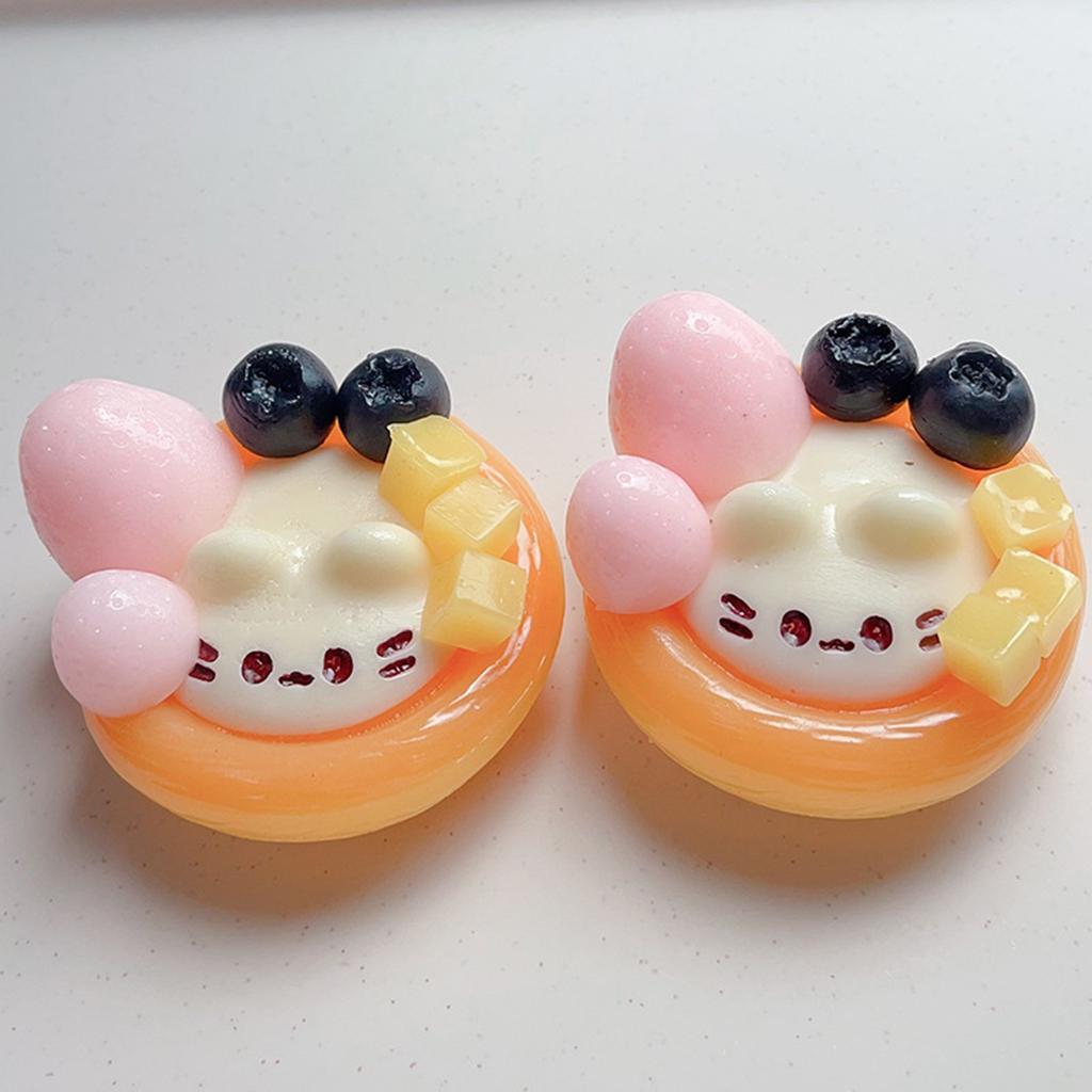 Cat Egg Tarts Bursting Creamy Imitation Silicone Feel Mud Decompression Toy