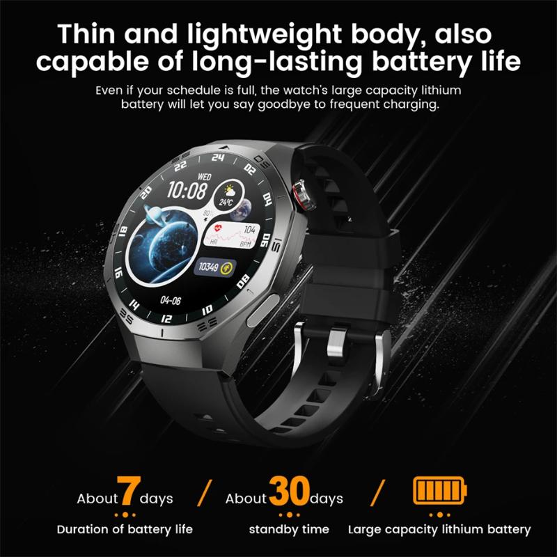 New Smart Watch Men NFC HD AMOLED Screen GPS Motion Trajectory Heart Rate Bluetooth Call Sports Smart Watch IP68 Wireless Charging
