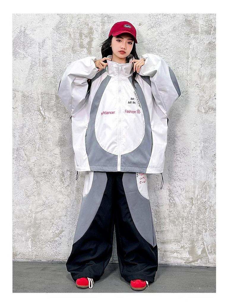 Hip-Hop Performance Outfit für Kinder - Herbst/Winter Sportset, Coole Street Dance Uniform für Jungen & Mädchen