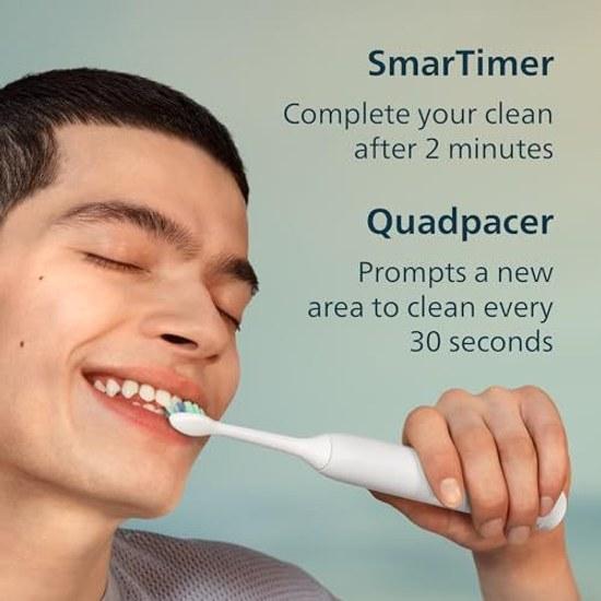 Philips Rechargeable Electric Toothbrush Sonicare 4100 1 Brush Head Black