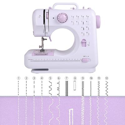 Portable Electric Sewing Machine Portable Mini 12 Stitches with Presser Foot Pedal Beginners